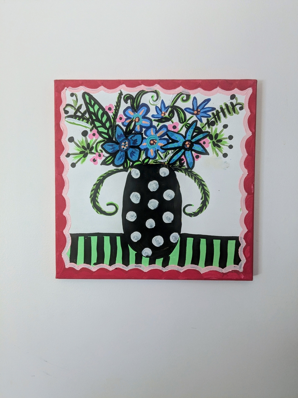 Original Signed Folk Art ❤️ "Mad About You"